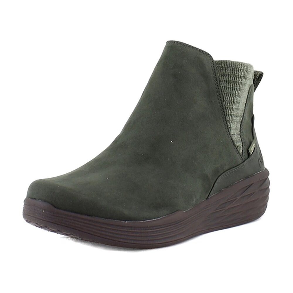 NWT Ryka Women's Noelle Next Wedge Ankle Boots Green Size 9.5 M $100 RY1876